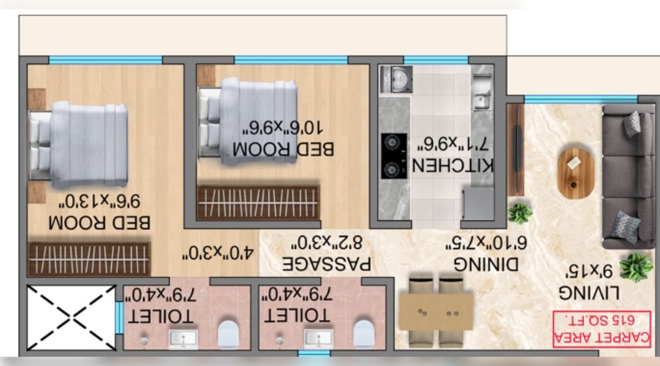 Trishika-Skye-175-Floor-Plan-2BHK-615 Sqft